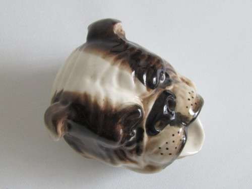 Lot of 2 original vintage ceramic Character Ashtrays in excellent  condition, Dog and Pirate