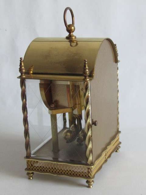 Vintage Brass Koma Germany Mantle Clock, Battery operated, 22cm x 16cm x 12cm