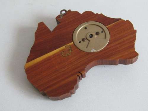 Vintage original Becon 900 Barometer and Thermometer mounted on wooden base, W. Germany, working