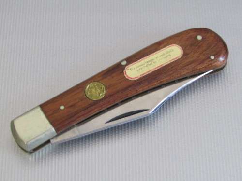 Original Puma 667 Prospector folding Knife, wooden handle with brass inclosures, SS Blade, 16.5cm