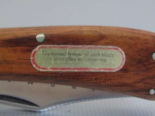 Original Puma 667 Prospector folding Knife, wooden handle with brass inclosures, SS Blade, 16.5cm