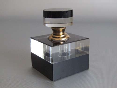 Collection of 6 assorted glass / crystal vintage Perfume Bottles, 6cm to 19cm tall