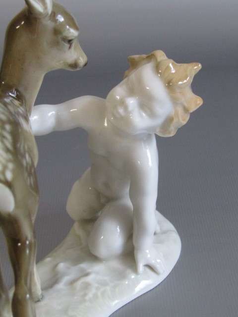 Vintage lot of 2 original porcelain Figurines, Hutschenreuther and Alka, excellent cond, 17cm  13cm