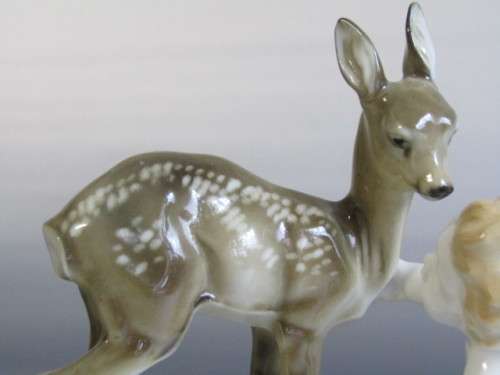 Vintage lot of 2 original porcelain Figurines, Hutschenreuther and Alka, excellent cond, 17cm  13cm