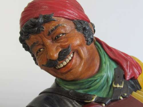 Original 1970 Bossons Chalkware Wall Hanging sculpture "Romany Accordion Player", large 23cm x 25cm