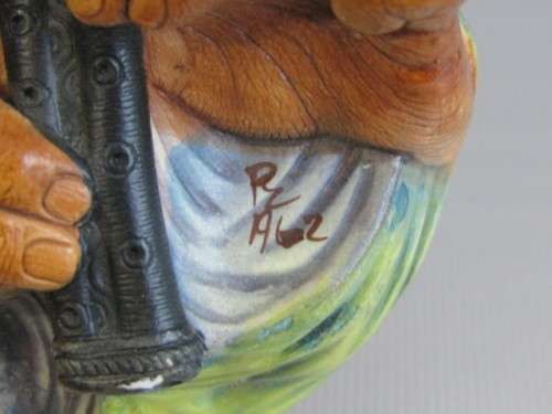 Original 1959 Bossons Chalkware Wall Sculpture "Snake Charmer" 22x11cm * Others avail. at Port no.5*