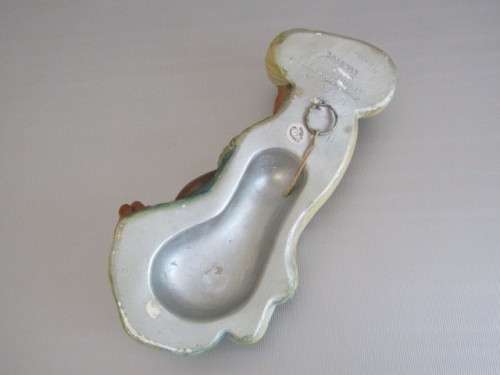 Original 1959 Bossons Chalkware Wall Sculpture "Snake Charmer" 22x11cm * Others avail. at Port no.5*