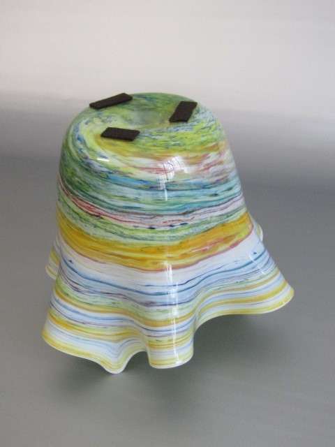 Magnificent original Murano "Handkerchief" art glass Vase in prestine condition, 21cm(d) x 18cm(h)