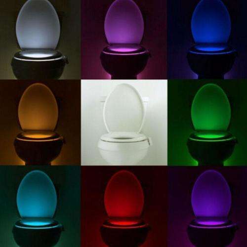 8 Colors LED Toilet Bathroom Night Light Human Motion Activated Sensor Lamp