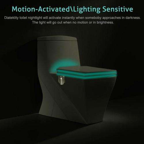 8 Colors LED Toilet Bathroom Night Light Human Motion Activated Sensor Lamp