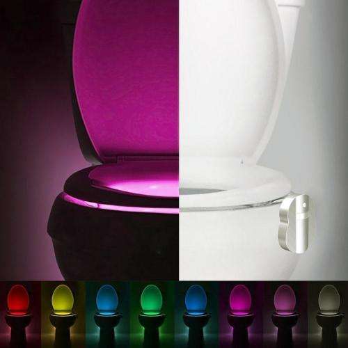 8 Colors LED Toilet Bathroom Night Light Human Motion Activated Sensor Lamp