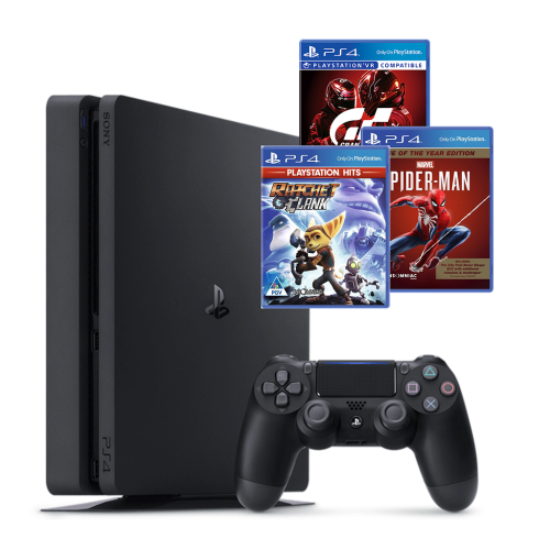 Playstation 4 PS4 500GB Mega Pack with 3 Games + 90 Day PSN Voucher