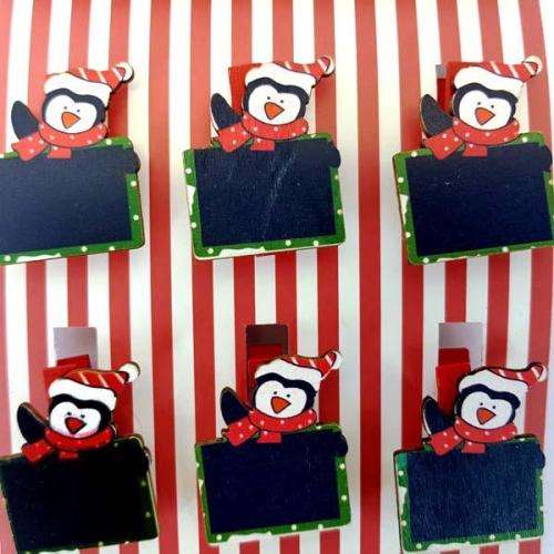 Penguin Christmas Name Pegs