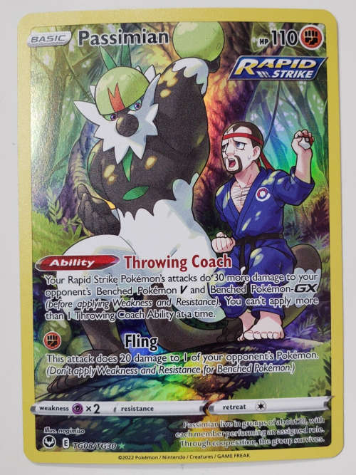 Pokemon Trading Cards - TCG - Passimian - TG08/TG30 - Holo Rare - Silver Tempest Singles - NM