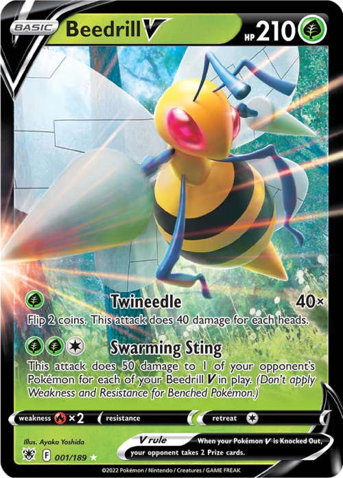 Pokemon Trading Cards - TCG - Beedrill V - 001/189 - Ultra Rare - Astral Radiance - NM