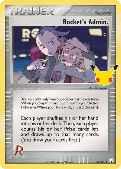Pokemon Trading Cards - TCG - Rocket`s Admin - 86/109 - Holo Rare (Classic Col) - Celebrations - NM