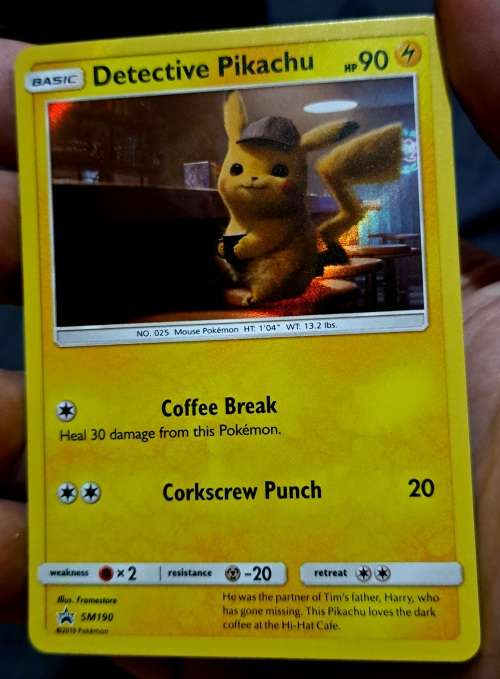 Pokemon Trading Cards - TCG - Detective Pikachu - SM190 - Movie Promo - NM