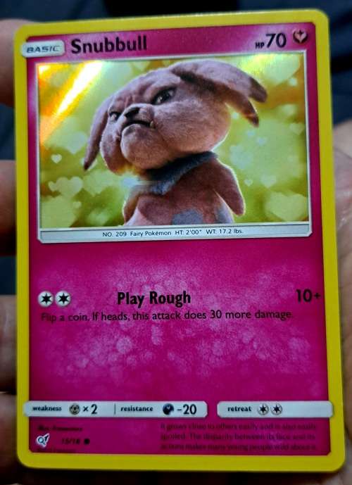 Pokemon Trading Cards - TCG - Snubbull - 15/18 - Holo - Detective Pikachu Singles  - NM