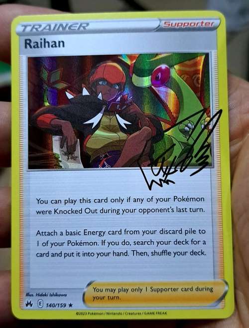Pokemon Trading Cards - TCG - Raihan - 140/159 - Holo Rare - Crown Zenith Singles