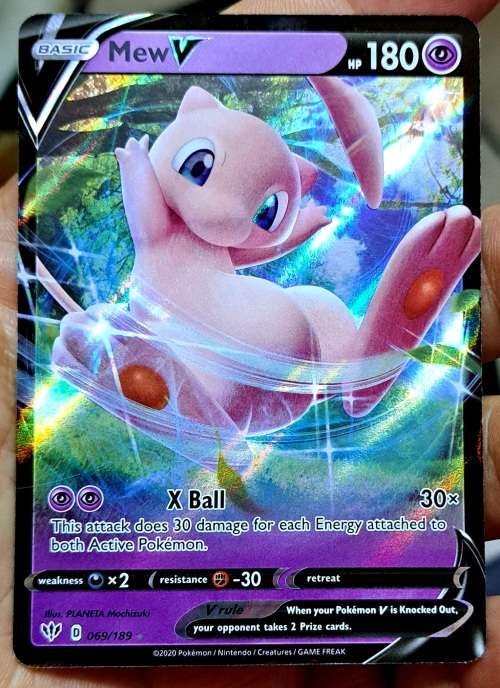 Pokemon Trading Cards - TCG - Mew V - 069/189 - Ultra Rare - Darkness Ablaze - NM