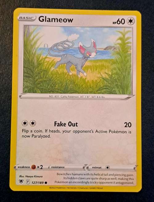 Pokemon Trading Cards - Glameow - 127/189 - Common - Astral Radiance - NM