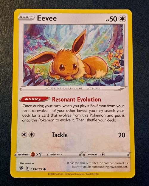 Pokemon Trading Cards - Eevee - 119/189 - Common - Astral Radiance - NM