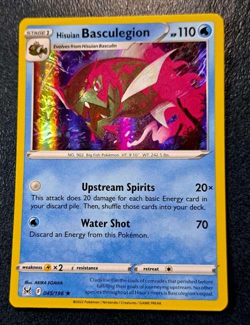 Pokemon Trading Cards - Hisuian Basculegion - 045/196 - Holo Rare - Lost Origin - NM
