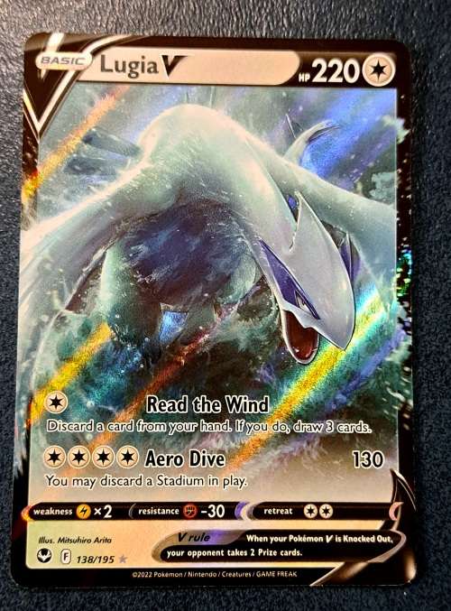 Pokemon Trading Cards - Lugia V - 138/195 - Ultra Rare - Silver Tempest - NM