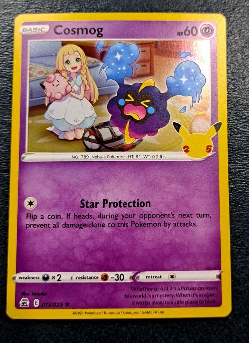 Pokemon Trading Cards - Cosmog - 13/25 - Holo Rare - Celebrations Singles - NM