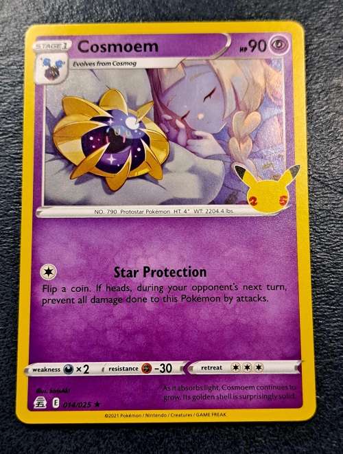 Pokemon Trading Cards - Cosmoem - 14/25 - Holo Rare - Celebrations Singles - NM