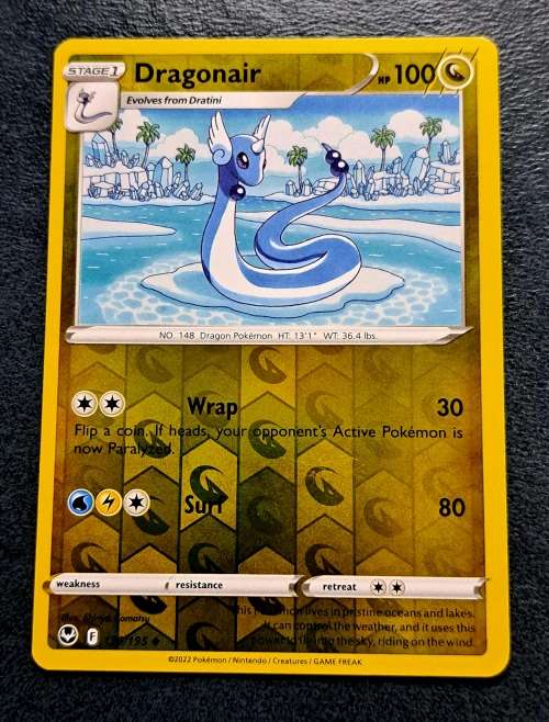 Pokemon Trading Cards - Dragonair - 130/195 - Reverse Holo - Silver Tempest NM