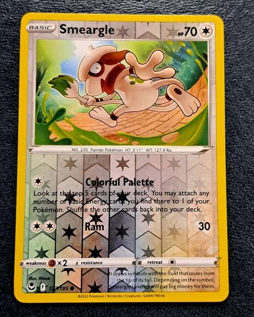 Pokemon Trading Cards - Smeargle - 137/195 - Reverse Holo - Silver Tempest NM