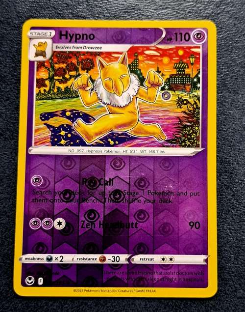 Pokemon Trading Cards - Hypno - 061/195 - Reverse Holo - Silver Tempest NM