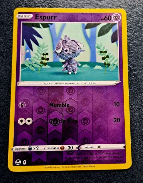 Pokemon Trading Cards - Espurr - 081/195 - Reverse Holo - Silver Tempest NM