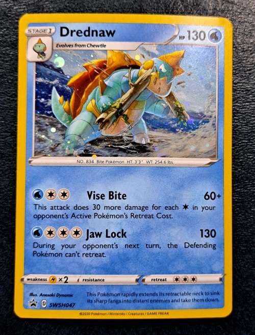 Pokemon Trading Cards - Drednaw - SWSH047 - Cosmos Holo Promo - NM