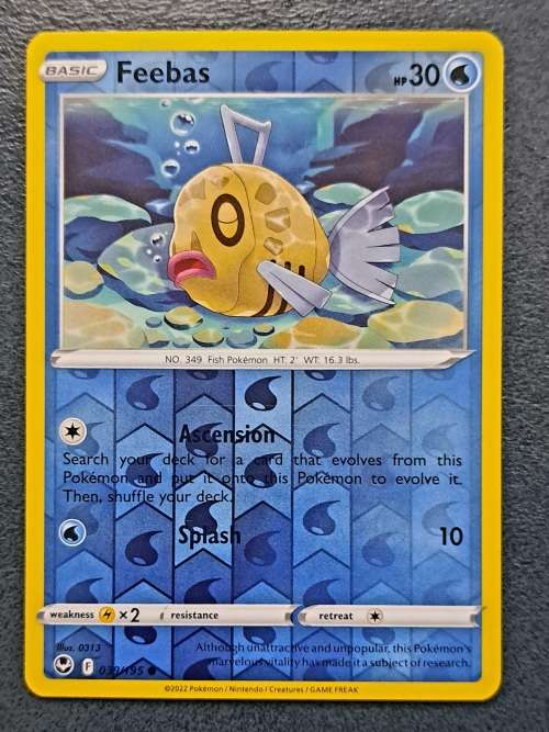 Pokemon Trading Cards - Feebas - 039/195 - Reverse Holo - Silver Tempest NM