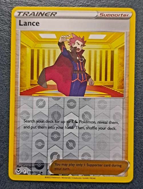 Pokemon Trading Cards - Lance - 159/195 - Reverse Holo - Silver Tempest NM