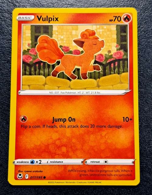 Pokemon Trading Cards - Vulpix - 017/195 - Common - Silver Tempest (NM)