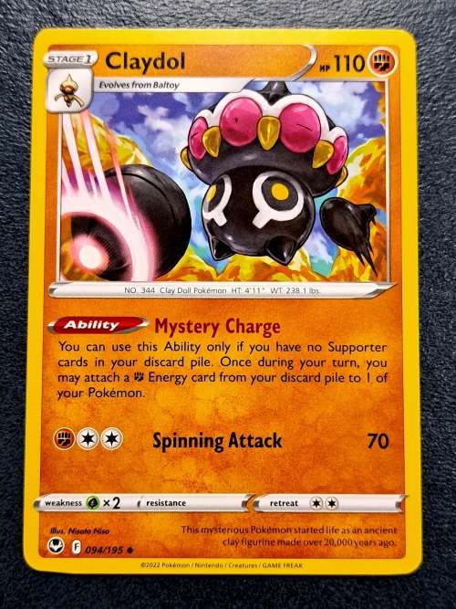 Pokemon Trading Cards - Claydol - 094/195 - Uncommon - Silver Tempest (NM)