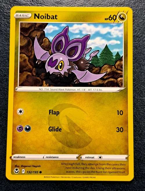 Pokemon Trading Cards - Noibat - 132/195 - Common - Silver Tempest (NM)