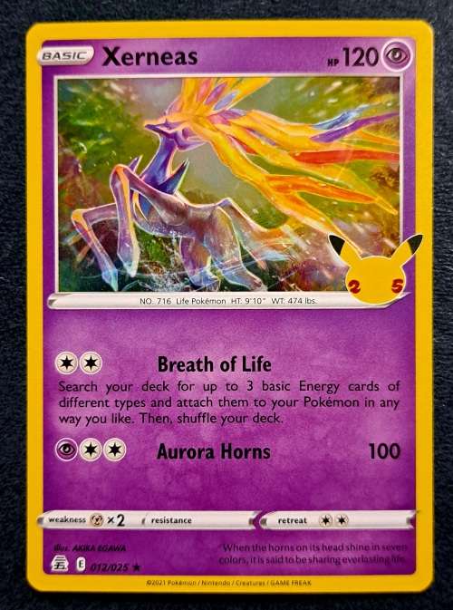 Pokemon Trading Cards - TCG - Xerneas - 12/25 - Holo Rare - Celebrations Singles - NM