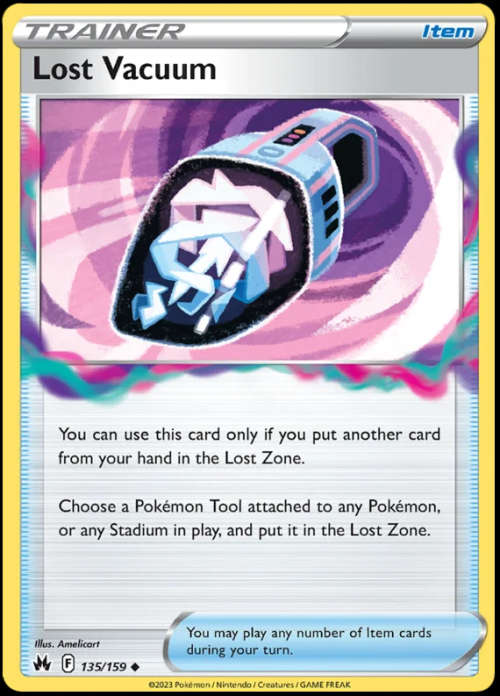 Pokemon Trading Cards -  Lost Vacuum - 135/159 - Uncommon - Crown Zenith - NM