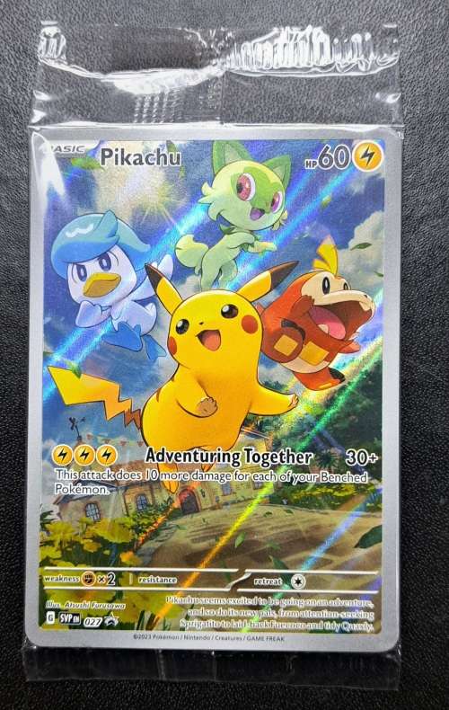 Pokemon Trading Cards -  Pikachu - SVP027 - Illustration Rare Promo - Sealed NM