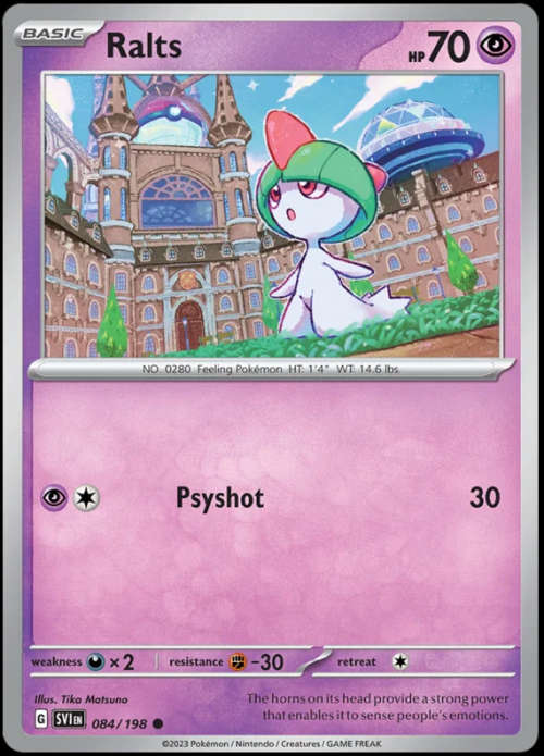 Pokemon Trading Cards - Ralts - 084/198 - Scarlet & Violet Base Set - NM