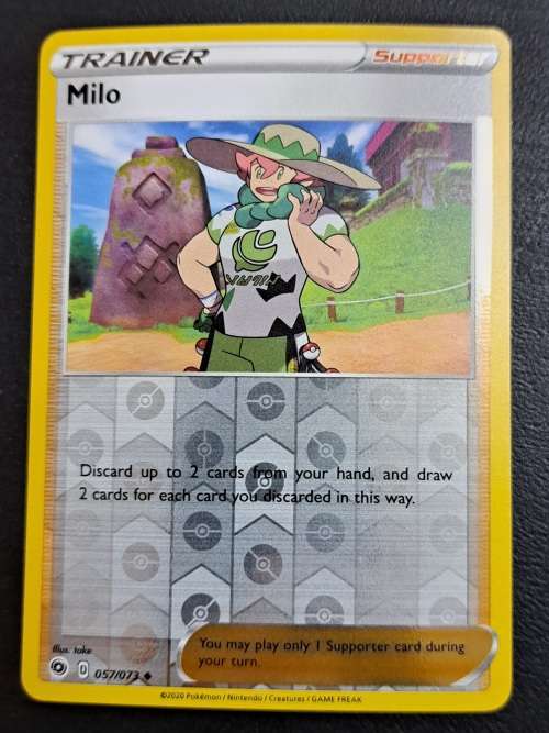 Pokemon Trading Cards - Milo - 057/073 - Reverse Holo - Champions Path - NM