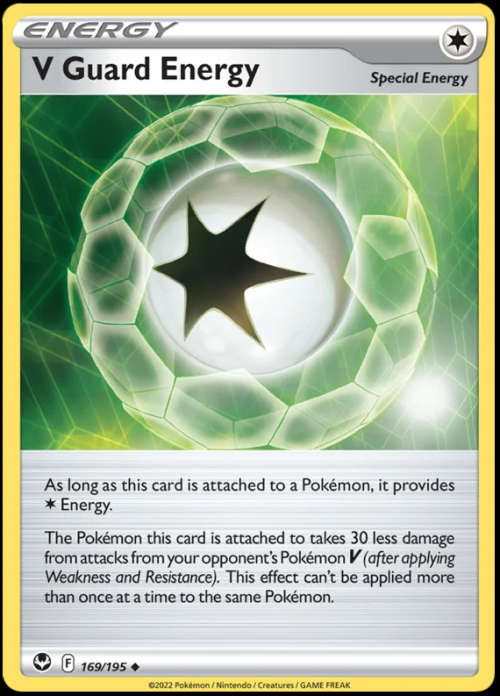 Pokemon Trading Cards - V Guard Energy - 169/195 - Uncommon - Silver Tempest (NM)