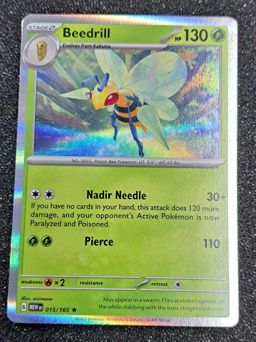 Pokemon Trading Cards - Beedrill - 015/165 - Holo Rare - 151 (NM)
