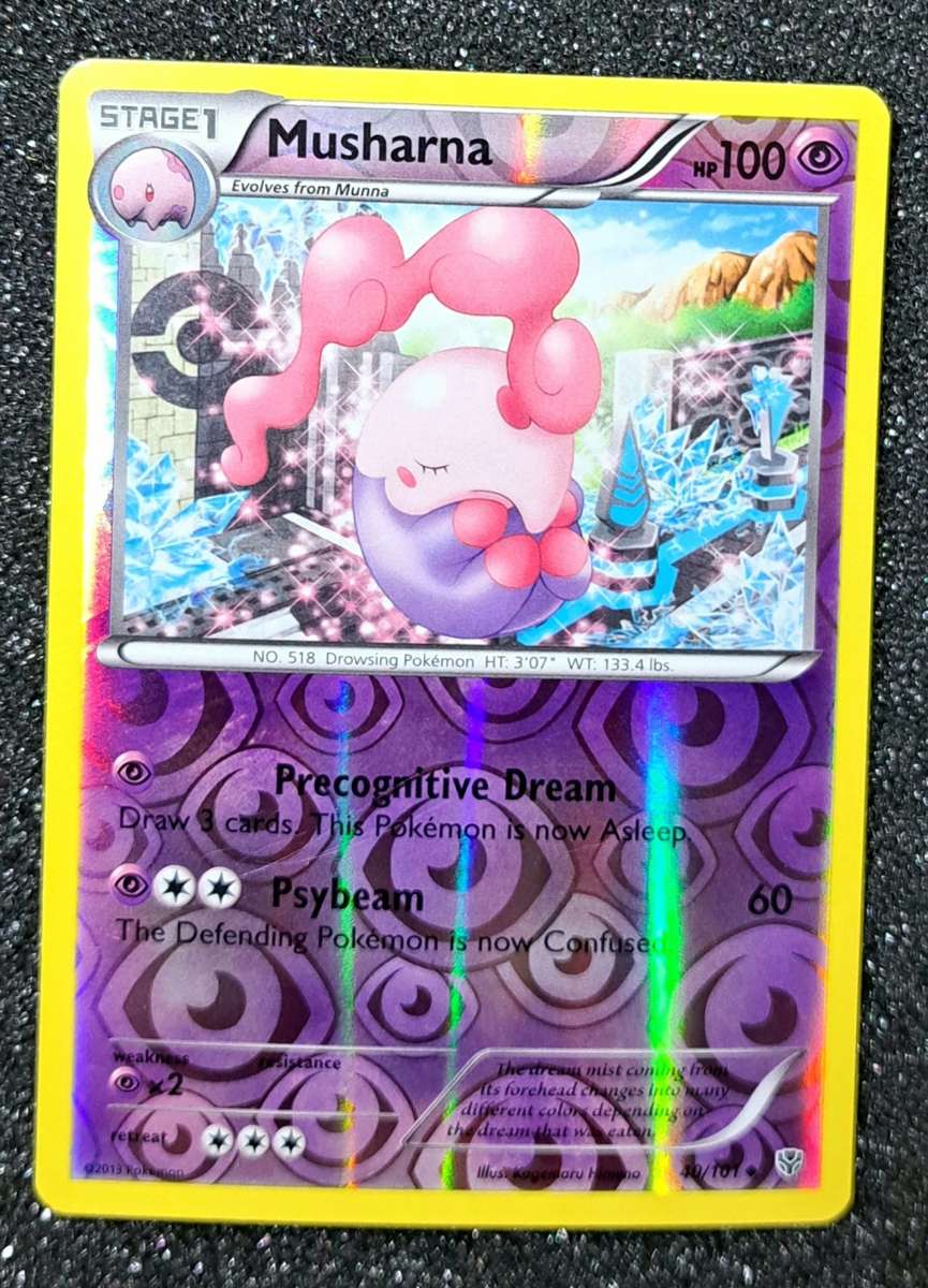 Pokemon Trading Cards -  Musharna - 40/101 - Reverse Holo - Plasma Blast - LP
