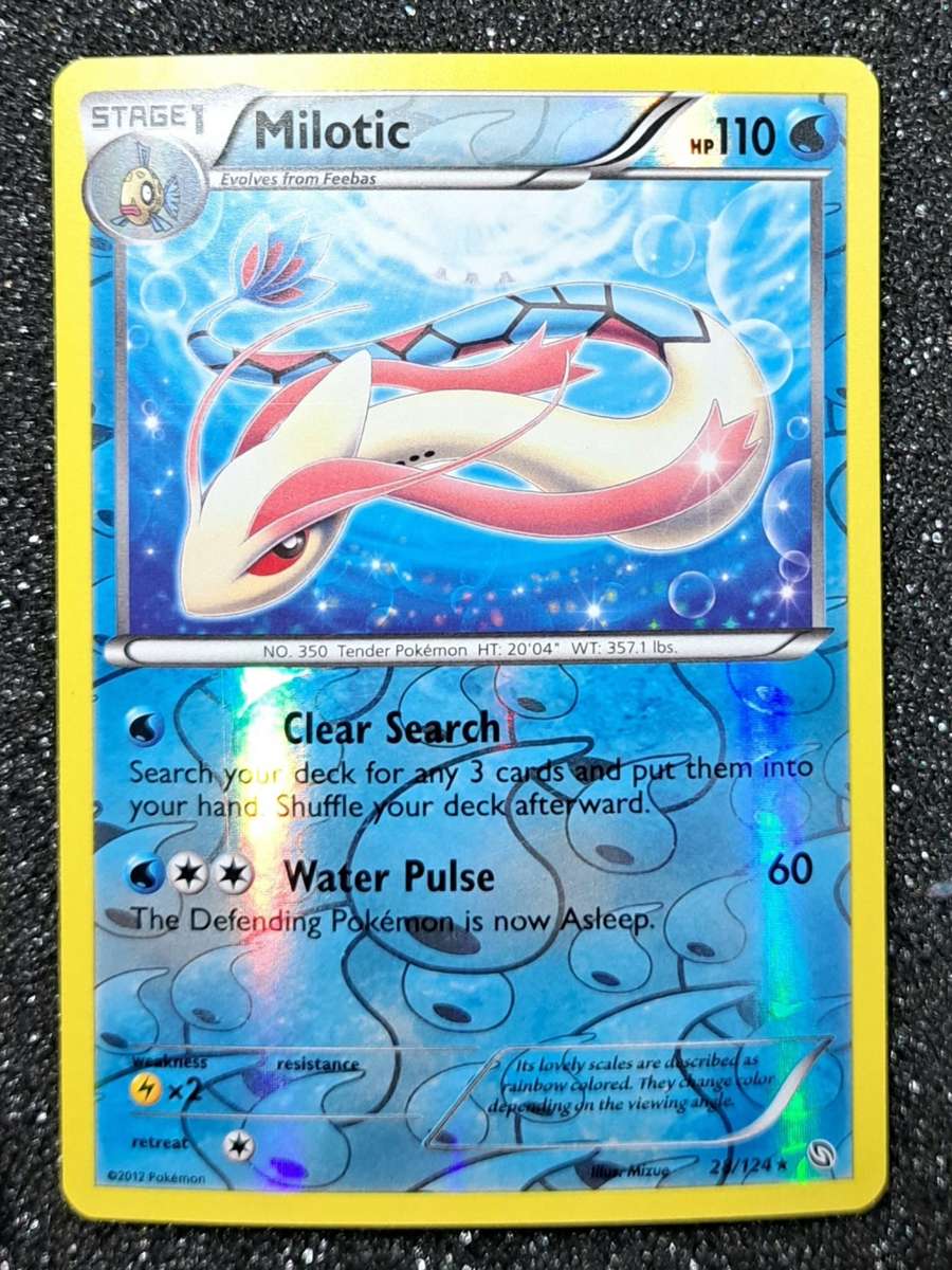 Pokemon Trading Cards -  Milotic - 28/124 - Rare Reverse Holo - Dragons Exalted - VLP/NM