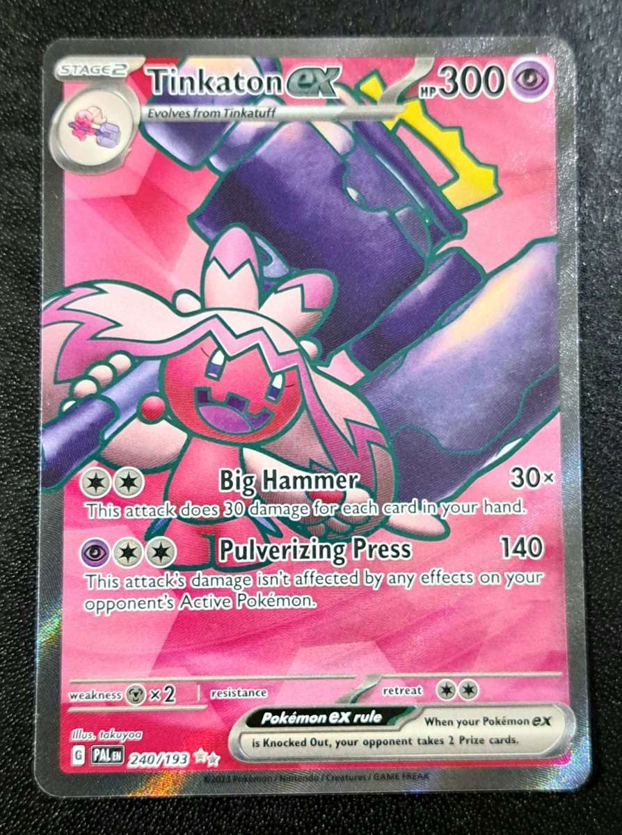 Pokemon Trading Cards - Tinkaton ex - 240/193 - Full Art Secret Rare - Paldea Evolved NM